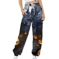 thumbnail image 5 of QATAINLAV Jogger Pants for Women Baggy Cinch Bottoms Trousers Drawstring Waist Sweatpant with Pockets Novelty Graphic Print Halloween Costumes Camisas Para Hombres Multicolor S, 5 of 6