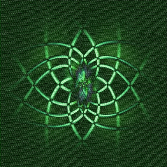 Ahgly Company Indoor Square Patterned Green Area Rugs, 6' Square