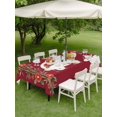thumbnail image 4 of Outdoor Tablecloth with Umbrella Hole for Patio/Picnic/Party/Camping, Red Cute Bunnies Waterproof Table Cloth Rectangle Table Cover Washable, Farmhouse Rustic Floral Botanical (60"x 102"), 4 of 8