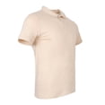 thumbnail image 3 of Playera Polo George Talla EG Manga Corta Lisa Cuello de 3 Botones Beige, 3 of 4