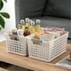 thumbnail image 4 of Cesta de almacenamiento rectangular pequeña estilo vintage, color blanco, 4 of 5