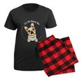thumbnail image 5 of CafePress - Fawn Frenchie IAAM Women's Dark Pajamas - Women's Short Sleeve Print T-Shirt and Pants Dark Cotton Pajama Set, 5 of 7