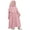 Pink, variant on Mepaouo Newborn Baby Girls Muslim Abaya Prayer Dress with Hijab Toddler Kids Dubai Robe Eid Clothes