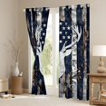 thumbnail image 3 of Homewish Jungle Animal Deer Black Out Curtains for Teenagers,Retro American Flag Curtains Pack of 2 (42x63 Each),Abstract Vintage Aesthetic Bedroom Curtains,Super Cozy Room Decor, 3 of 6