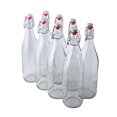 thumbnail image 1 of Botellas de vidrio FastRack con tapa abatible de 473 ml, paquete de 8, transparentes, 1 of 6