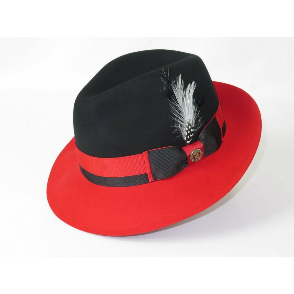 Bruno Capelo Mens Bruno Capelo Dress Hat Australian Wool Pinch Front