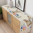 thumbnail image 4 of Bunny Easter Table Runner 90 Inches Long Farmhouse Dress Scarves, Vintage Spring Floral Blue Eucalyptus Leaves Dining Tablerunner for Coffee Table/Kitchen Island/Party Décor, 13" x 90", 4 of 8