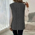thumbnail image 5 of UAMVSH Womens Fleece Vest Textured Open Front Cardigan Cozy Warm Fuzzy Sleeveless Long Jacket with Pockets Fashion Clothes, 5 of 7