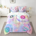 thumbnail image 2 of Manfei Teen Musical Note Bedding Set 7-Piece, Princess Butterfly King Comforter Sets, Dreamy Mystic Galaxy Reversible Bed Sheets, Ultra Soft Home Decor, 2 of 7