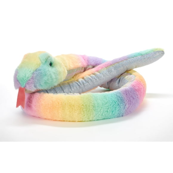 The Petting Zoo Snake Stuffed Animal Plushie Ombrez Zoo Animals Rainbow Snake Plush Toy 54 inches