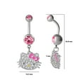 thumbnail image 5 of Hello Kitty Sanrio Womens 14G Belly Button Ring - Stainless Steel Belly Rings - Official License Body Jewelry, 5 of 5