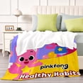 thumbnail image 4 of PINKFONG - PINKFONG anti-pilling, suave, ligera, esponjosa y acogedora de lujo para hogar y cocina – Perfecta para niños y adultos,120X80cm, 4 of 6