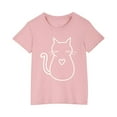 thumbnail image 3 of ibuvkizy T Shirts for Girls Short Sleeve Toddler Kids Boys Girls Cotton T-shirt Fashion Cute Round Neck Print Tee Short Sleeve Top, 3 of 5