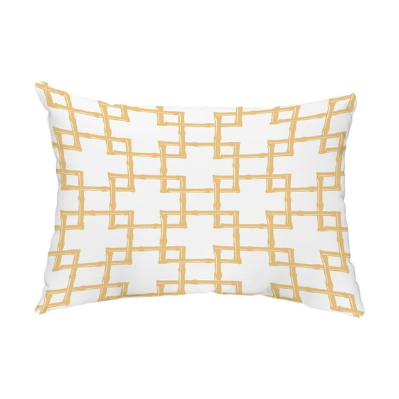 14" x 20" Simply Daisy Mid Century Indoor/Outdoor Throw Pillow, Gold