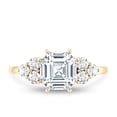 thumbnail image 4 of Rosec Jewels Moissanite Engagement Ring 3 Carat - D-VS1 Quality Certified - Designer Ring - 8 mm Asscher Cut Ring, 14K Yellow Gold, US 9.50, 4 of 8