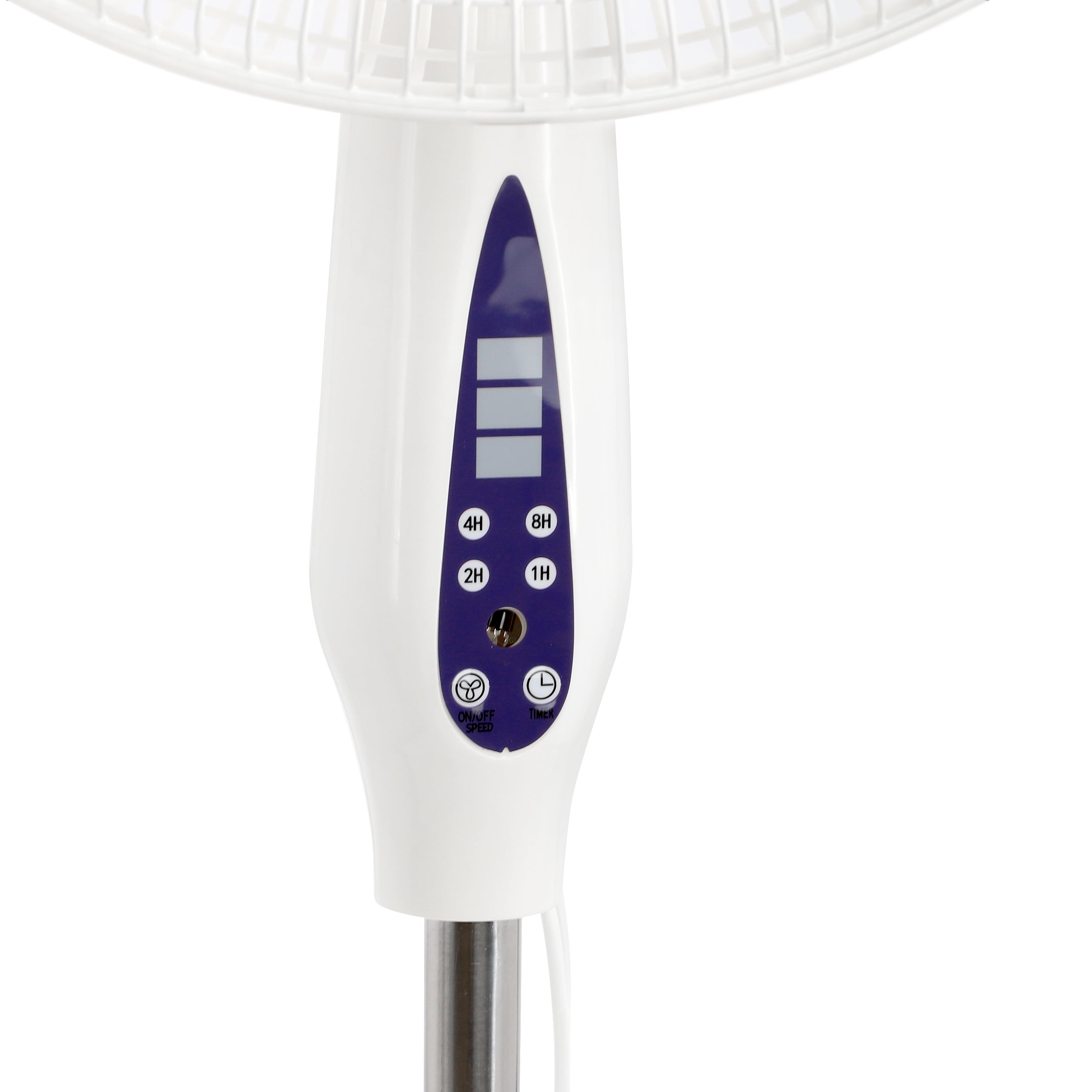 Vie Air 16 Inch 3 Speed Oscillating Stand Fan with Remote Control in White