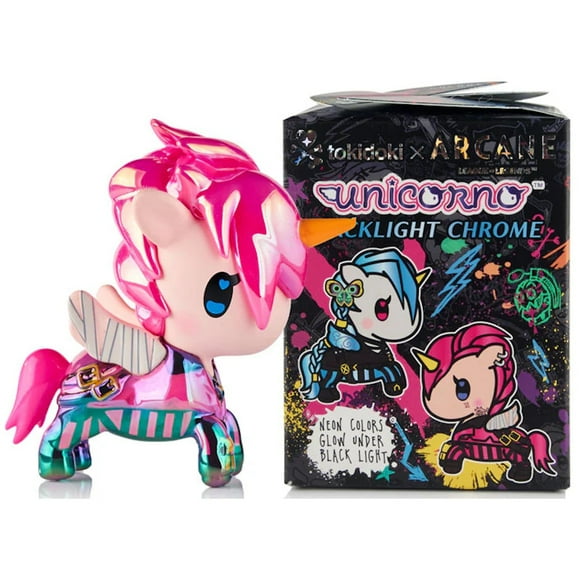 tokidoki x Arcane: Unicorno Blacklight Chrome Blind Box - 1 Random Figure