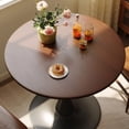 thumbnail image 3 of 24 Inch Round Dining Table for 2-4 People with Walnut Tabletop,Mid-Century Walnut Tulip Kitchen Table, Pedestal Base Table for Small Space Kitchen Dining Living Room, 3 of 7