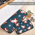 thumbnail image 5 of SKYSONIC Santa Claus 2 Pieces Kitchen Rug Cushioned Anti-Fatigue Kitchen Rugs Set for Home Office Laundry,19.7" x 27.6"+19.7" x 47.2", 5 of 7