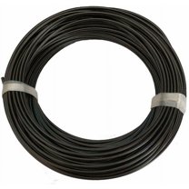 Vinyl Coated Stainless Steel 304 Cable Wire Rope 7x19, Black, 1/8" - 3/16" (100 ft)