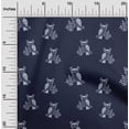 thumbnail image 1 of oneOone Viscose Chiffon Fabric Branch & Owl Block Print Fabric BTY 42 Inch Wide, 1 of 4