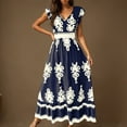 thumbnail image 2 of Plus Size Swing Dresses for Womens 2026 Fashion Summer Casual Beach Dress Holiday Print Dress, 2 of 8