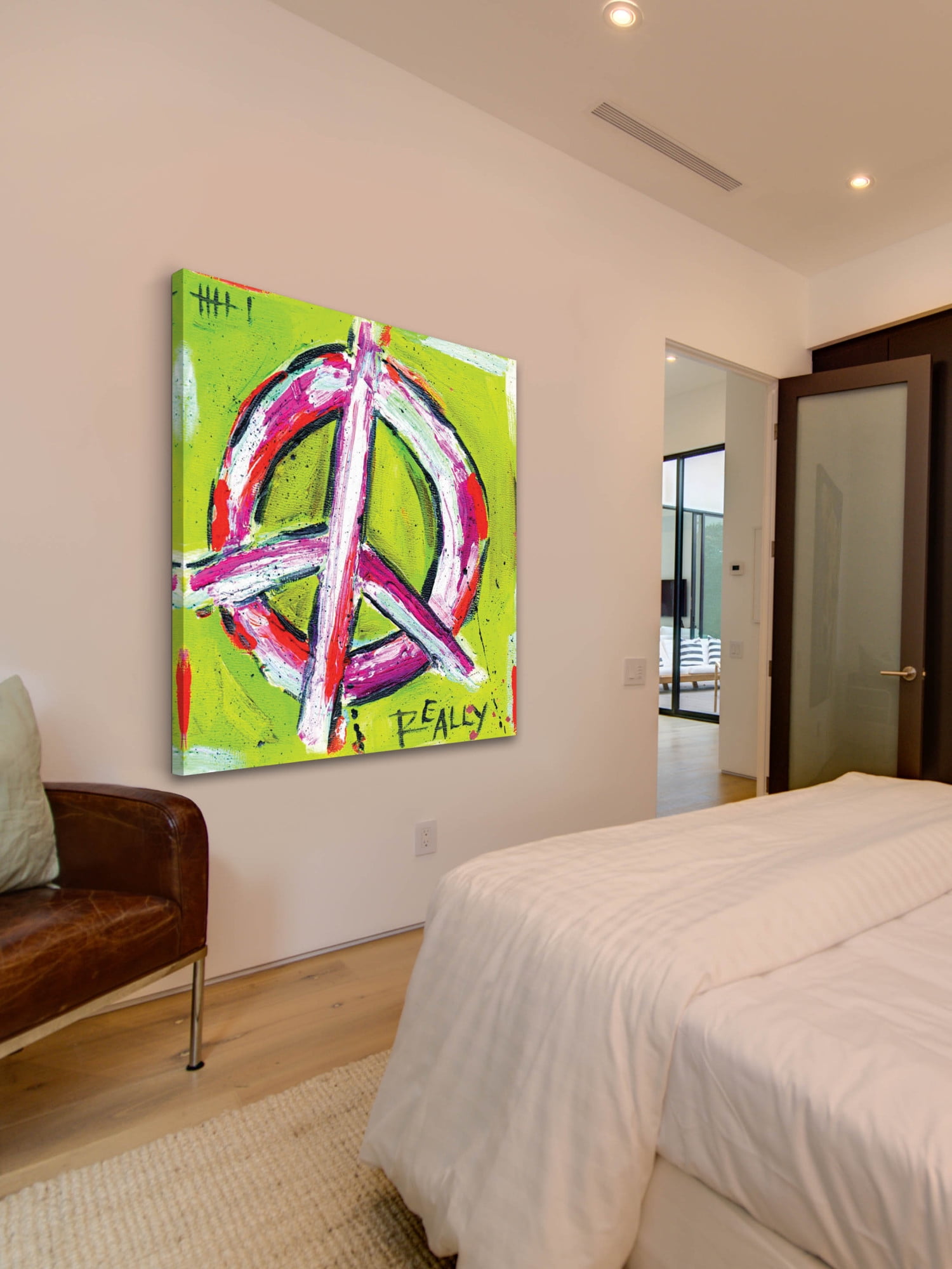 Marmont Hill "Peace Really" by Tori Campisi Painting Print on Canvas