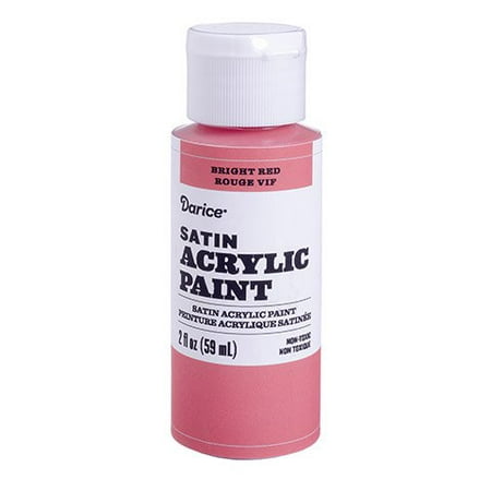 Go bold with this 2-ounce satin acrylic paint. It comes in bright red and glides smoothly across any canvas to help you perfect your blending (Best Acrylic Paint Brand For Canvas)