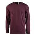 thumbnail image 2 of Men's Cotton T-Shirts with Ridded Cuff Crew Neck Long Sleeve Classic Fit Tee S-3XL Regular Big & Tall Breathable Casual Menswear Top Streetwear, 2 of 2