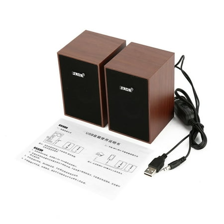 Multimedia Smartphone - SADA V-160 Multimedia 3D Surround Stereo Heavy Bass Subwoofer Computer USB Notebook PC Smartphone Wooden Speaker