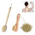 thumbnail image 2 of 3Pcs Dry Brushing Body Brush Natural Wood Bath Brush Ergonomic Grip Back Scrubber Body Exfoliator for Wet/Dry Brushing, 2 of 6