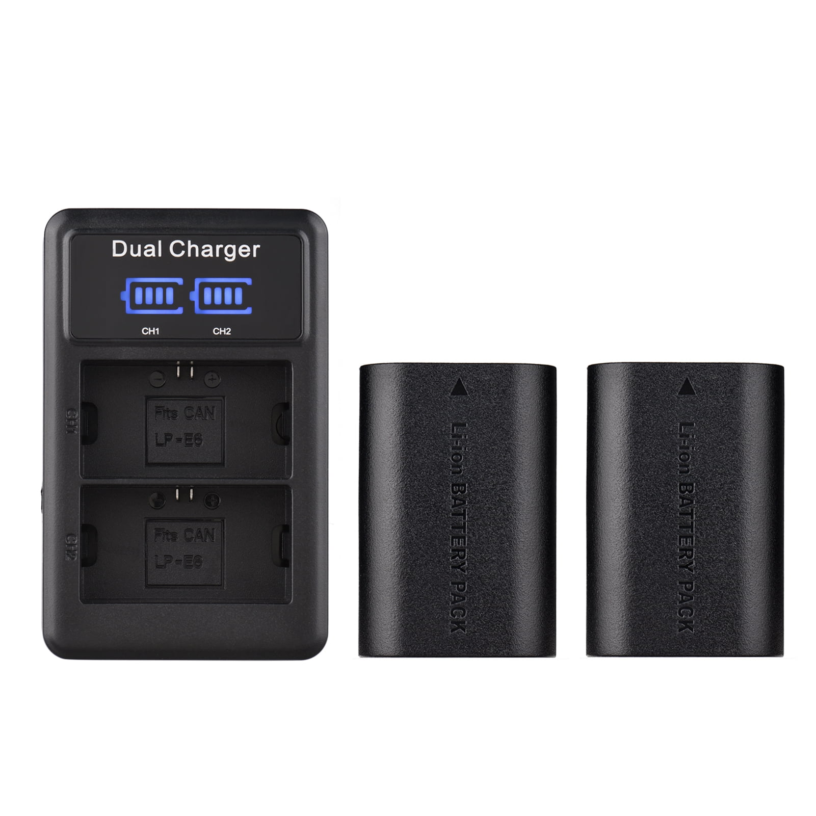 2 stuks batterijvervanging met oplaadstation voor Ring, 6040 mAh vervangende batterij compatibel met Ring 2 3 4/Peephoie Cam/spotlight Cam/Stick up Cam/Spotlight Cam Solar,vervanging van oplaadbare