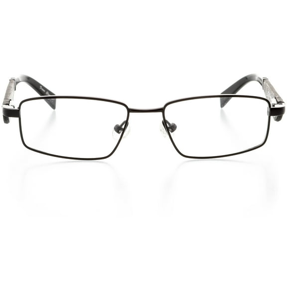 Unisex Optical Eyewear - Rectangle Shape, Metal Full Rim, Black