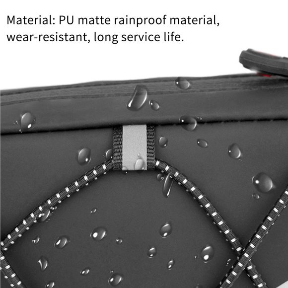 Leather Bike Bag Waterproof Bike Storage Bag Reflective Reflective Tube Bicycle Bag Large Tube Bag Light Cycling Tube Bag for Outdoor Bike Storage
