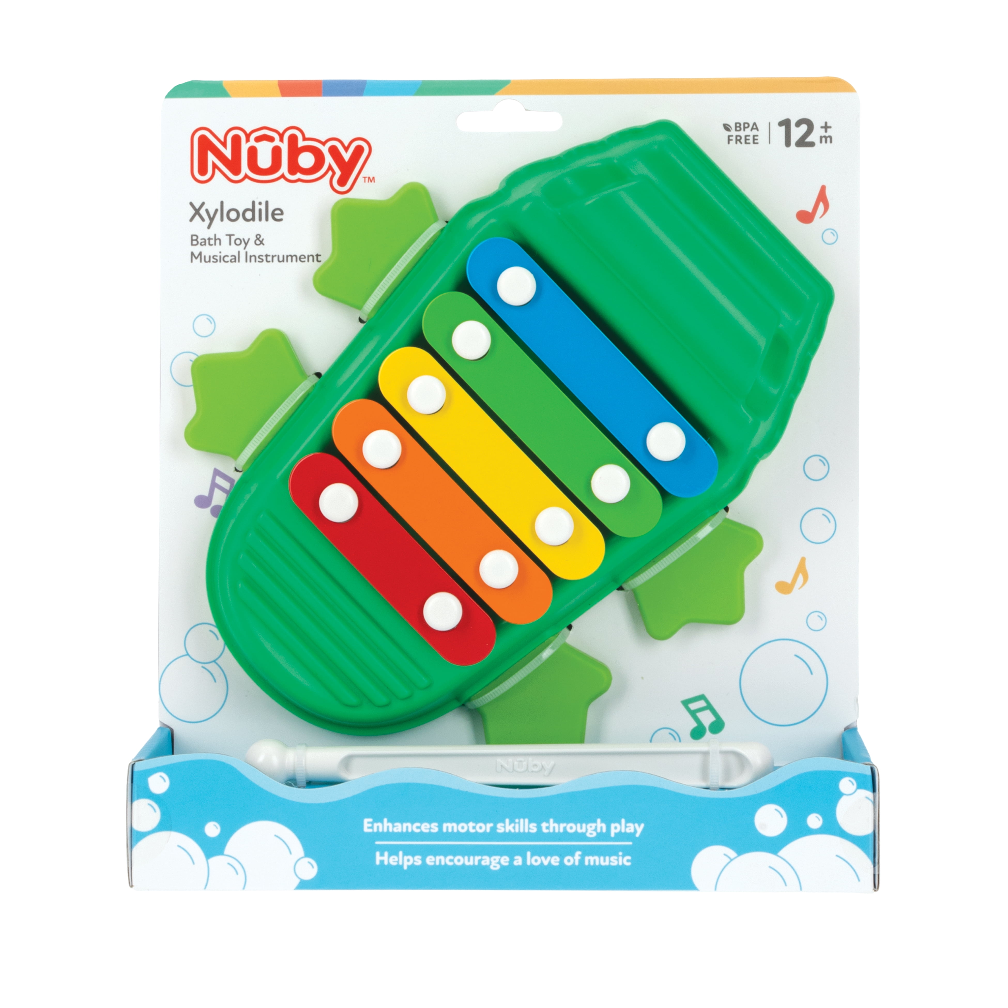 Nuby Xylodile Toddler Bath Toy and Musical Instrument for Kids