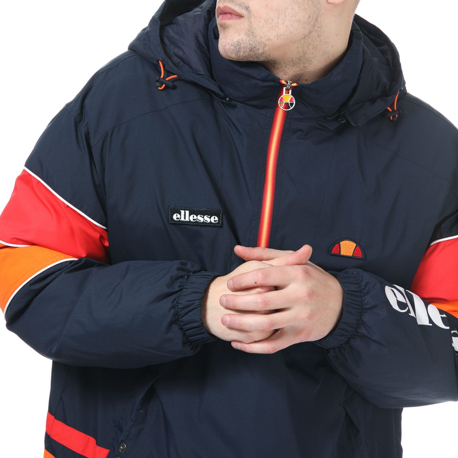 ellesse アノラックジャケット M ネイビー/オレンジ Men's Ellesse Anorak in Blue - Walmart.com