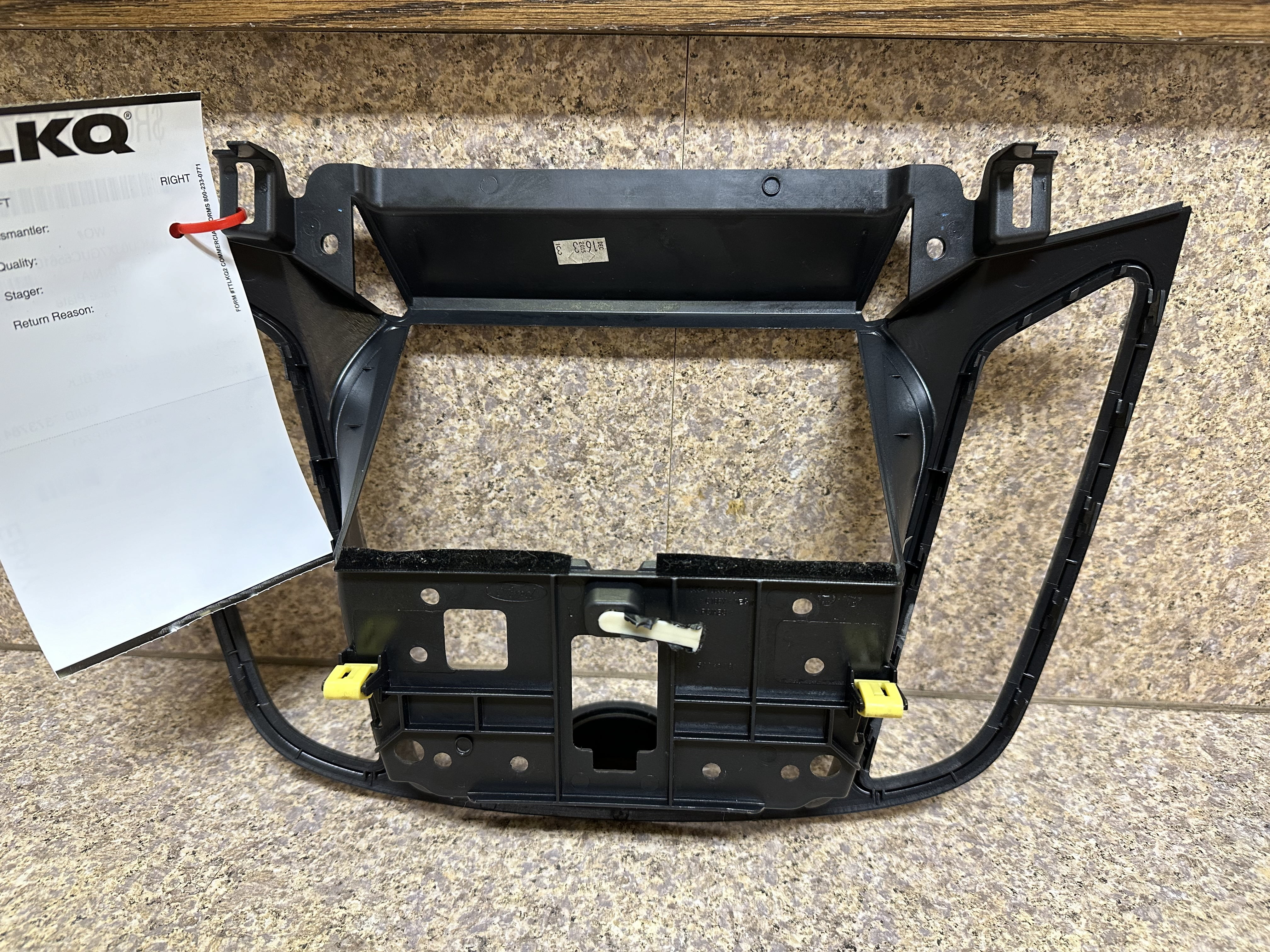 Pre-Owned 16 Ford Escape Radio Bezel OEM LKQ - Verify Specific Vehicle Fitment In Description - (Good)