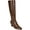 Brown, variant on Naturalizer Womens Melanie Leather Zip Up Knee-High Boots Black 8.5 Wide (C,D,W)