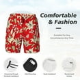 thumbnail image 6 of Picia Lilies Flowers pattern Mens Swim Trunks with Compression Liner Stretch Beach Shorts Quick Dry with Zipper Pockets No-Chafing Board Shorts-X-Large, 6 of 9
