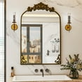 thumbnail image 2 of Easy4Home 26"x40" Arched Baroque Style Bathroom Mirror Vintage Decorative Wall Mirror, Antique Bronze, 2 of 7