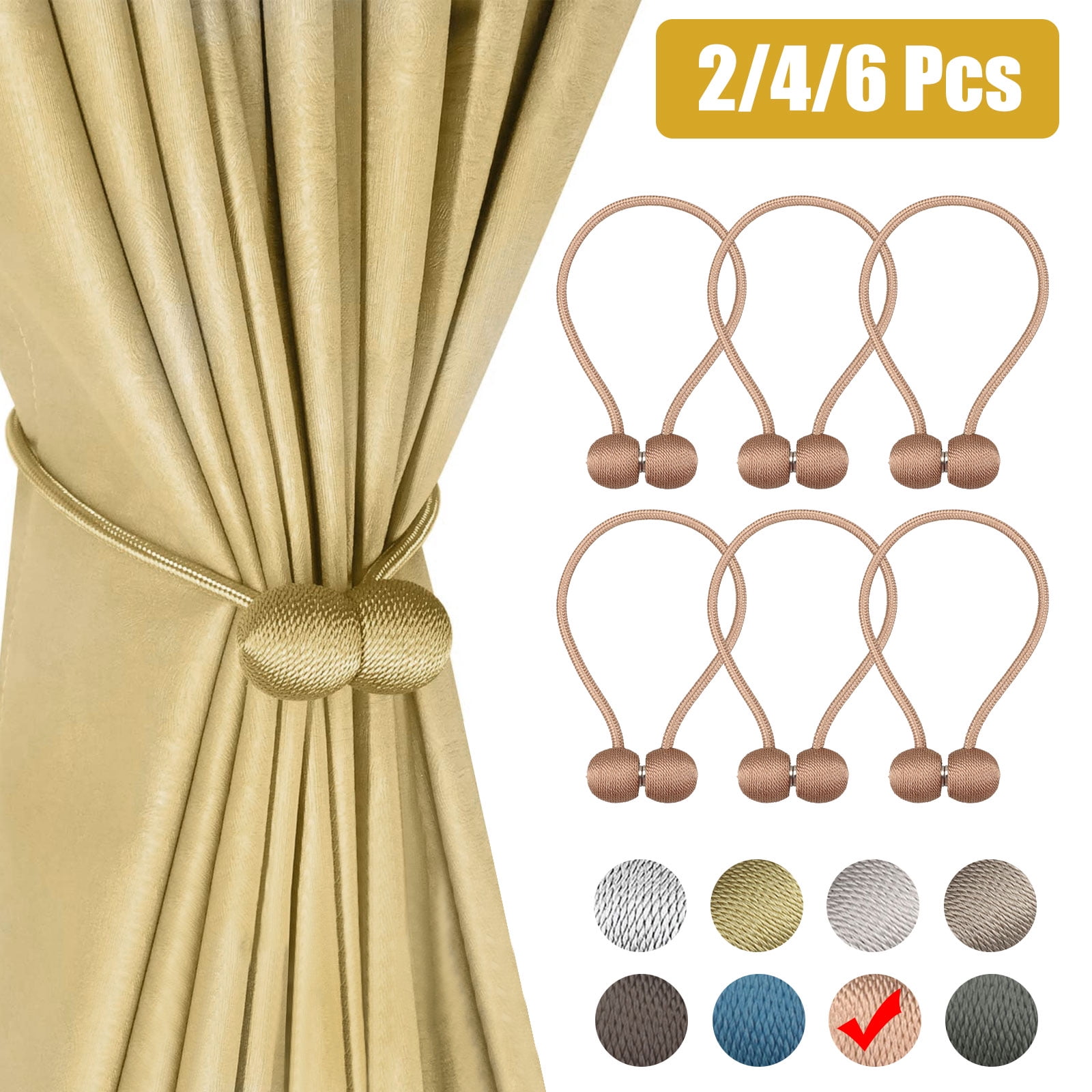 Magnetic Curtain Tiebacks Clips 2 4 6pcs Decorative Curtain Holdbacks Magnetic Curtain Tiebacks Clips 2 4 6pcs Decorative Curtain Holdbacks