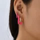 thumbnail image 5 of Pendientes de aro coloridos para mujer, aretes Huggie con forma de corazón, estrella, arcoíris, círculo geométrico, joyería creativa, regalo de fiesta, 3 pares/set, 5 of 5