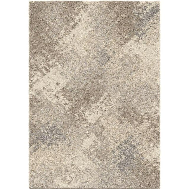 Airhaven Contemporary 8x10 Area Rug in Cream/Grey