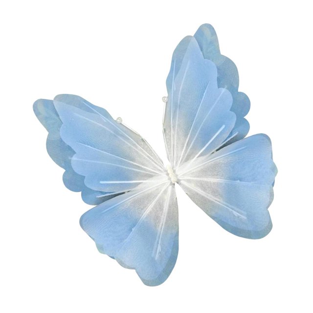 Decoración de mariposa artificial gigante, lindas decoraciones para bodas y fiestas, foto Degradado azul claro