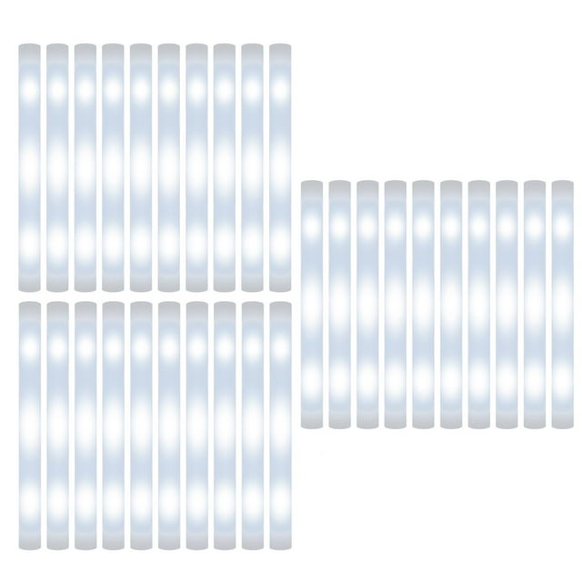 Barras de espuma luminosas, juego de barras luminosas LED, suministros para fiestas, espuma LED portátil 30 piezas