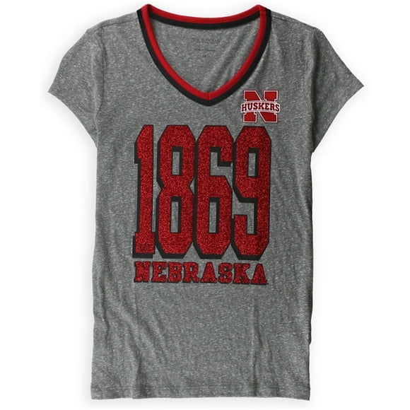 Camiseta gráfica Justice Girls Nebraska Cornhuskers, gris, 12