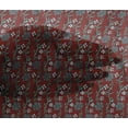 thumbnail image 4 of oneOone Viscose Chiffon Fabric Leaves & Floral Block Printed Craft Fabric BTY 42 Inch Wide, 4 of 4