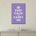 thumbnail image 2 of Canvas Wall Art Gallery Wrap Canvas Prints - Keep Calm and Carry On | Stretched Purple Canvas Home Art Ready to Hang - 32" x 48", 2 of 4