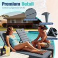 thumbnail image 3 of WLXIANG Outdoor Chaise Lounge Chair Set of 2 with 5-Position Adjustable Back, Waterproof & Lightweight PP Lounge Chairs for Outside Pool Patio (Light Grey), 3 of 9