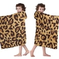 thumbnail image 4 of Yellow and Brown Of Leopard Print Hooded Bath Towel，60"x35" for Ages 3 To 12 Kids, Quick Dry Lightweight Soft Microfiber Hood Beach Towel Cover Up for Kids, 4 of 7